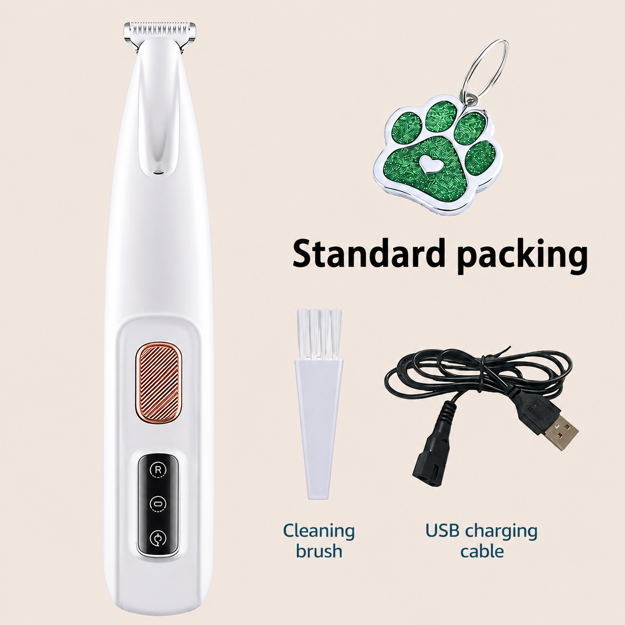 The AeroTrim™ Low-Noise USB Pet Grooming Clipper for Cats & Dogs