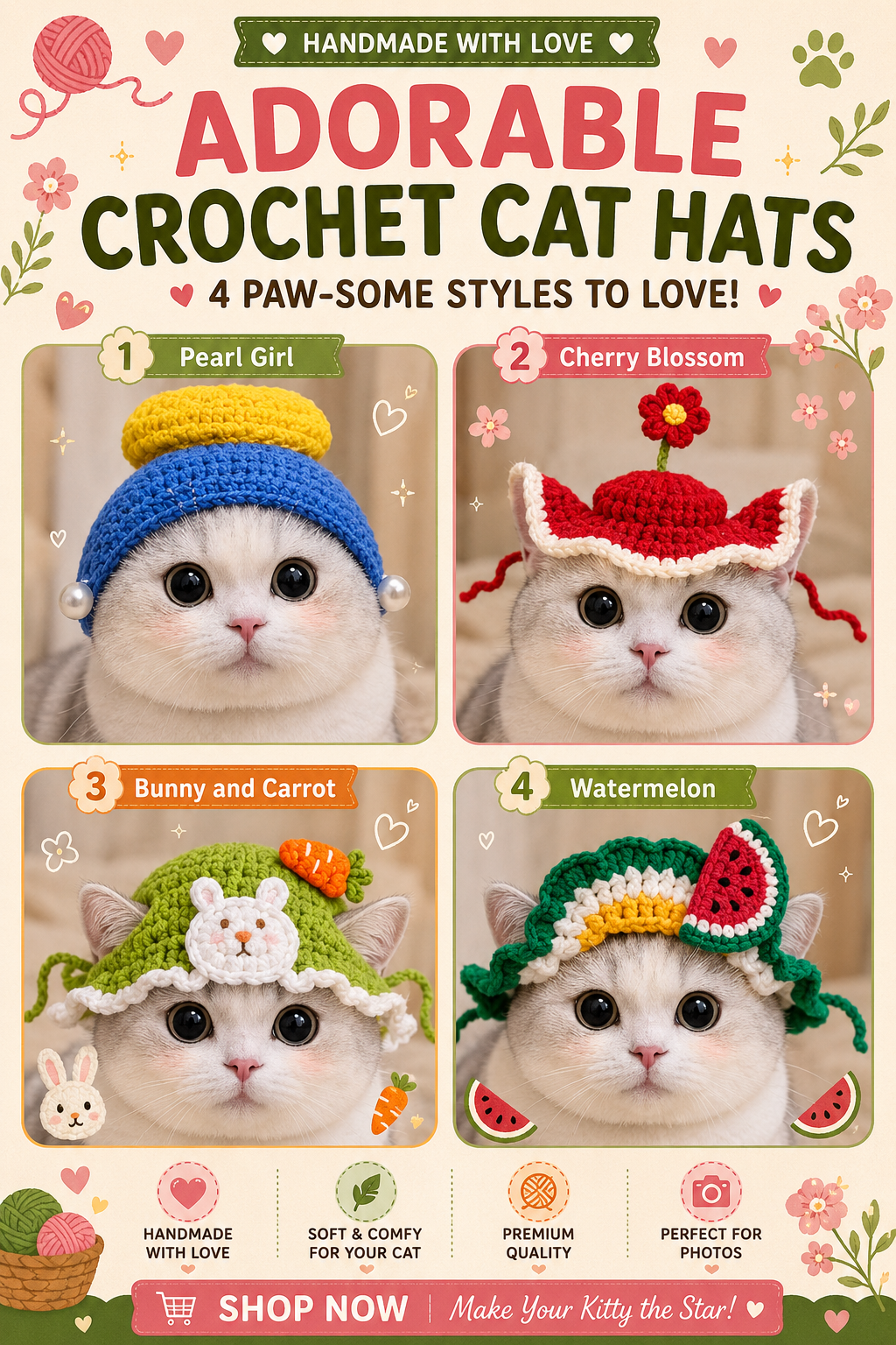 The AeroKnit™ Handmade Cat Hat & Scarf Cosplay Set