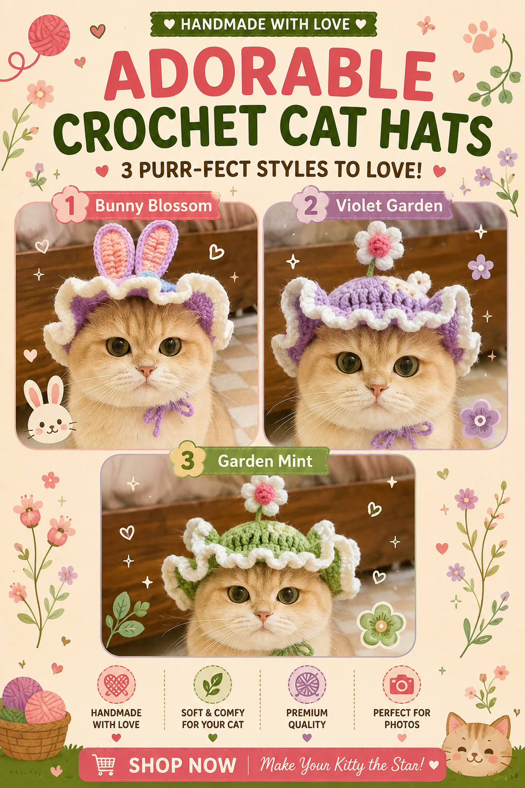 The AeroKnit™ Handmade Cat Hat & Scarf Cosplay Set