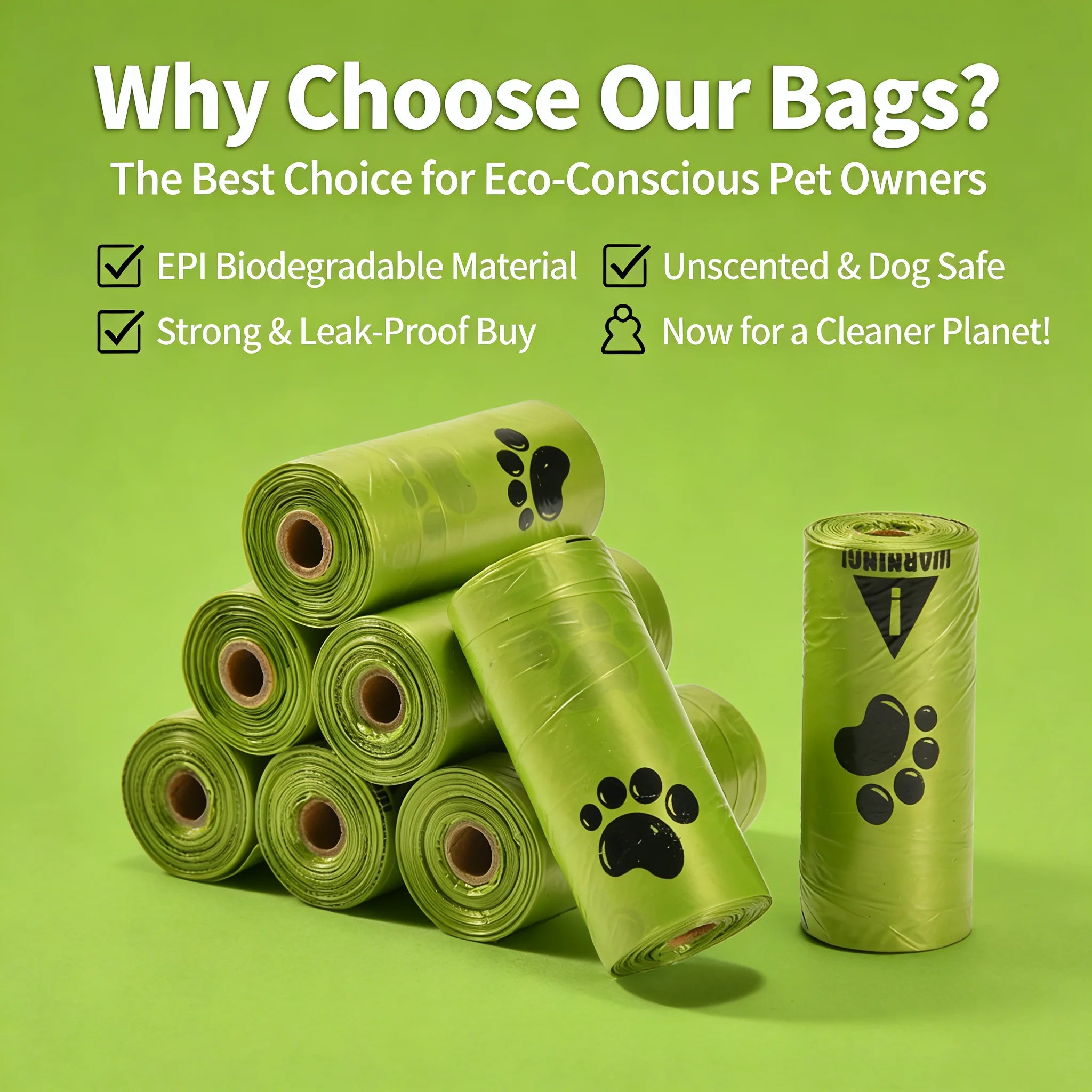 The AeroClean™ Eco-Friendly Dog Poop Bags — Extra Thick, Leak-Proof | 15 Rolls