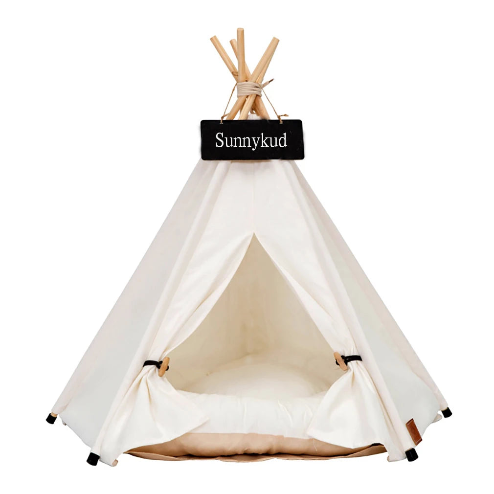 The AeroTeepee™ Pet Tent House with Thick Cushion for Dogs & Cats
