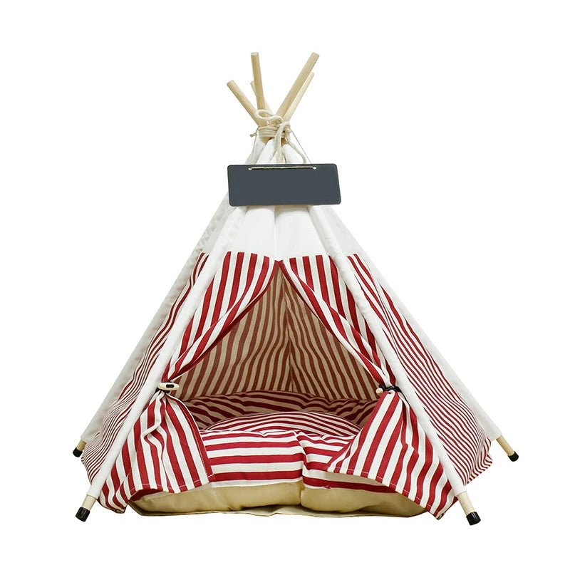 The AeroTeepee™ Pet Tent House with Thick Cushion for Dogs & Cats