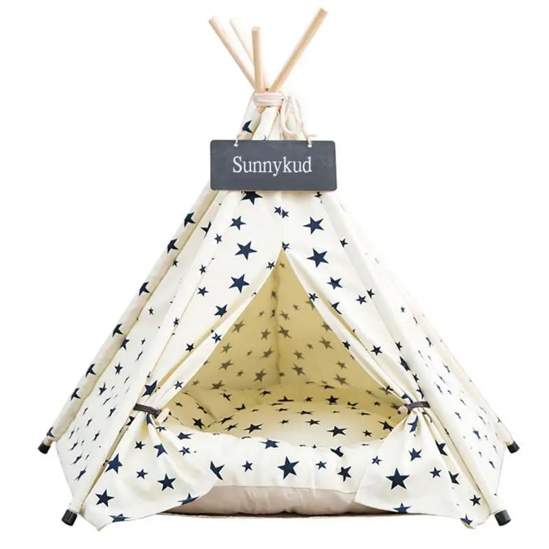 The AeroTeepee™ Pet Tent House with Thick Cushion for Dogs & Cats
