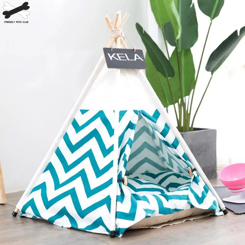 The AeroTeepee™ Pet Tent House with Thick Cushion for Dogs & Cats