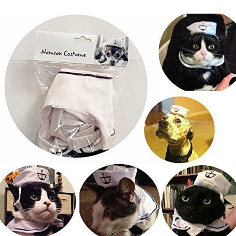 The AeroSailor™ Halloween Navy Sailor Costume — Cosplay Jacket & Cloak for Cats & Dogs