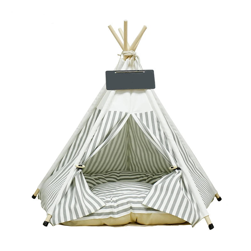 The AeroTeepee™ Pet Tent House with Thick Cushion for Dogs & Cats