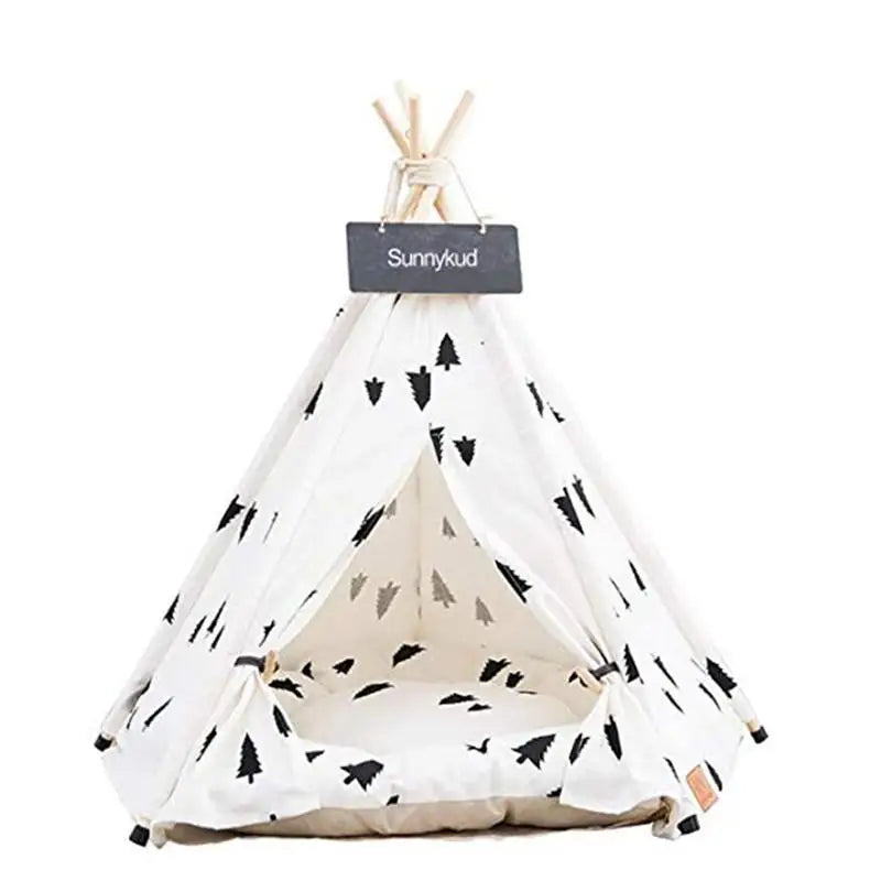 The AeroTeepee™ Pet Tent House with Thick Cushion for Dogs & Cats