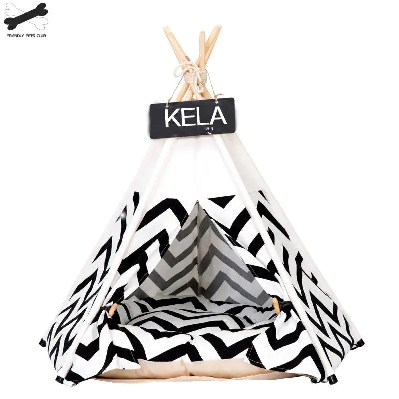 The AeroTeepee™ Pet Tent House with Thick Cushion for Dogs & Cats