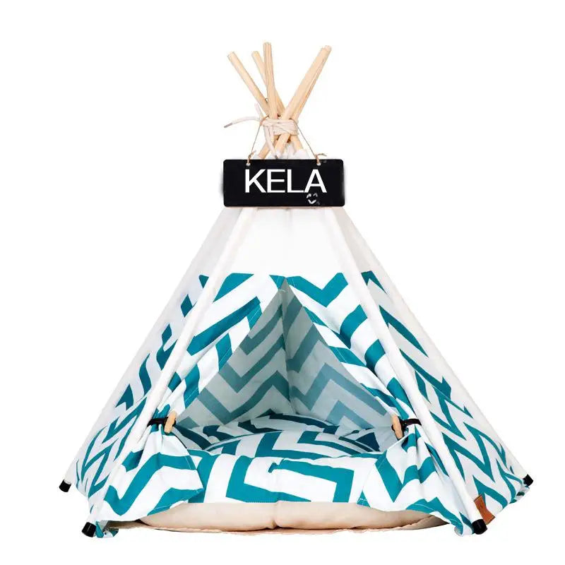 The AeroTeepee™ Pet Tent House with Thick Cushion for Dogs & Cats