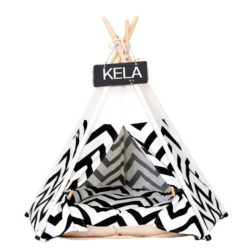 The AeroTeepee™ Pet Tent House with Thick Cushion for Dogs & Cats