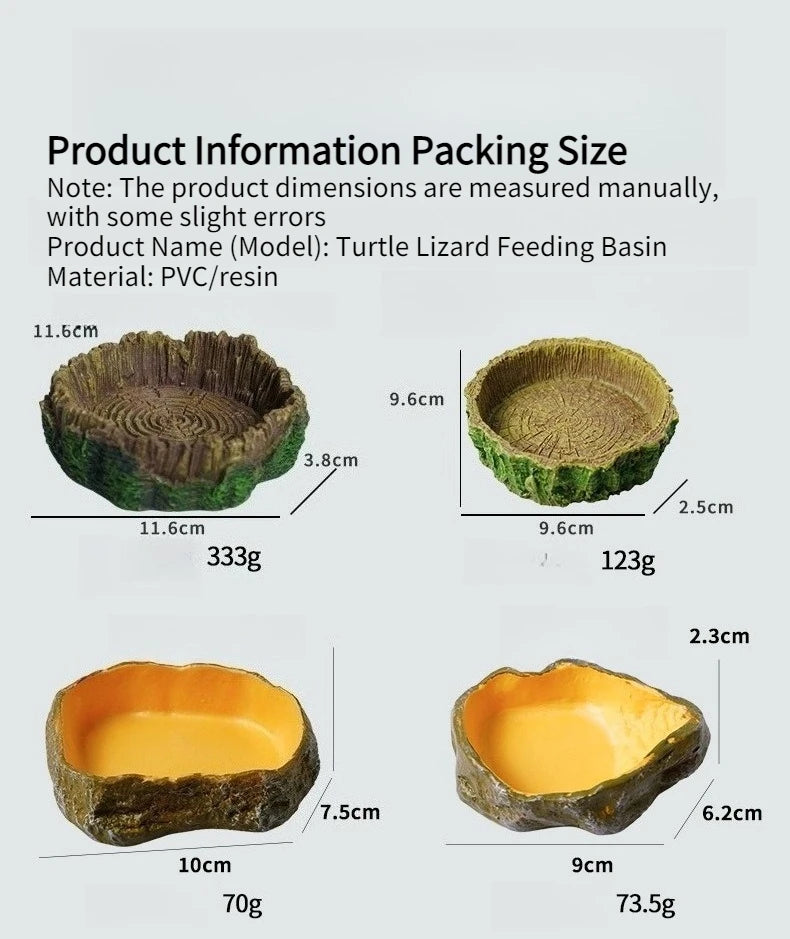 The AeroStump™ Tree Stump Reptile Food & Water Bowl | Terrarium Decor