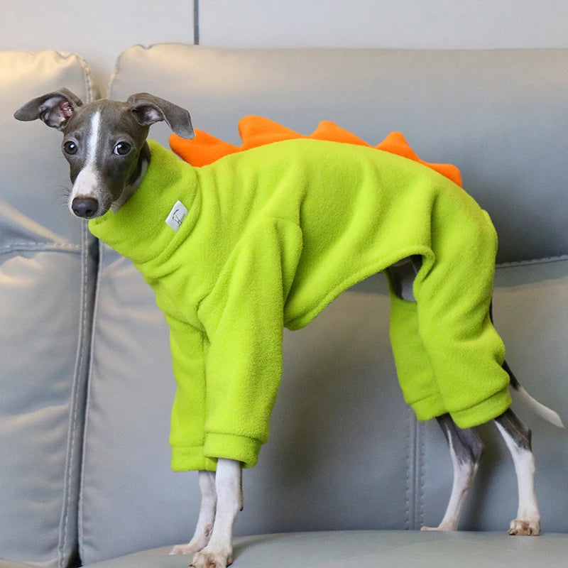 The AeroRex™ Greyhound, Italian Greyhound, Whippet & Afghan Hound Dinosaur Turtleneck Coat