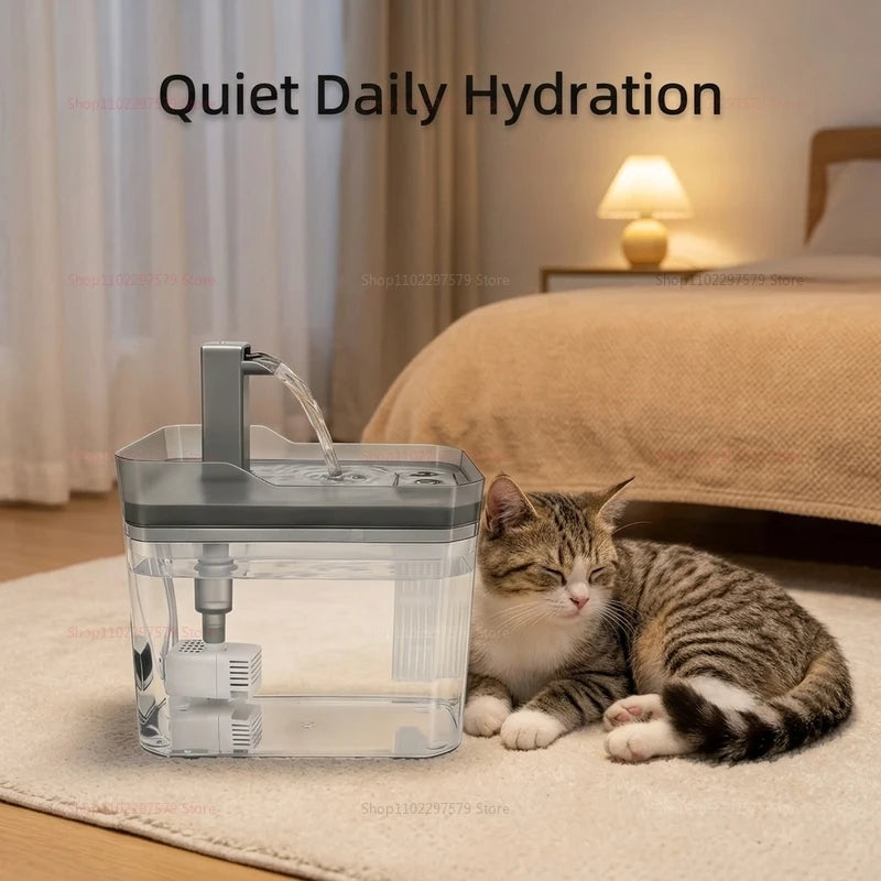 The AeroSpring™ 1.5L USB Pet Water Fountain — Quiet Circulation with Smart Filtration