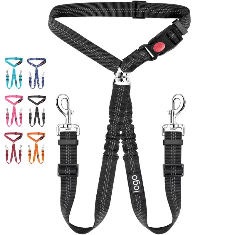The AeroBelt™ Dual Dog Car Safety Harness