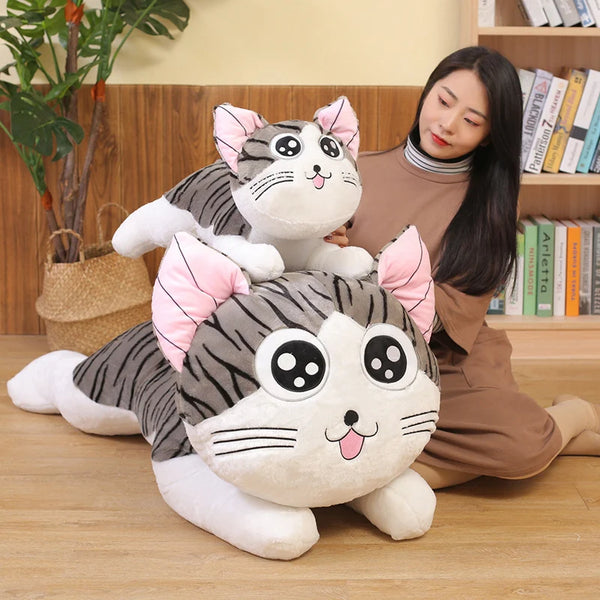The AeroSnooze™ Kawaii Cheese Cat Plush Pillow | 4 Sizes | 40–80cm