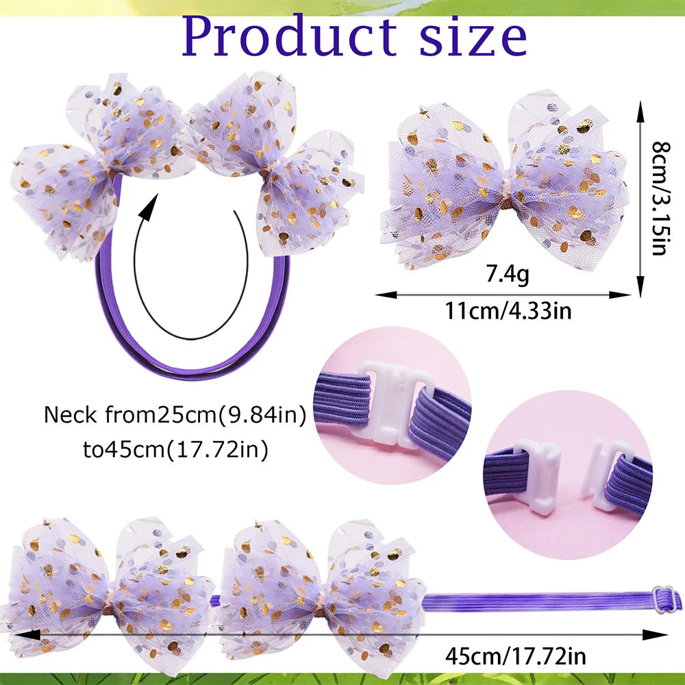 The AeroBow™ Large Lace Shining Dog Bows