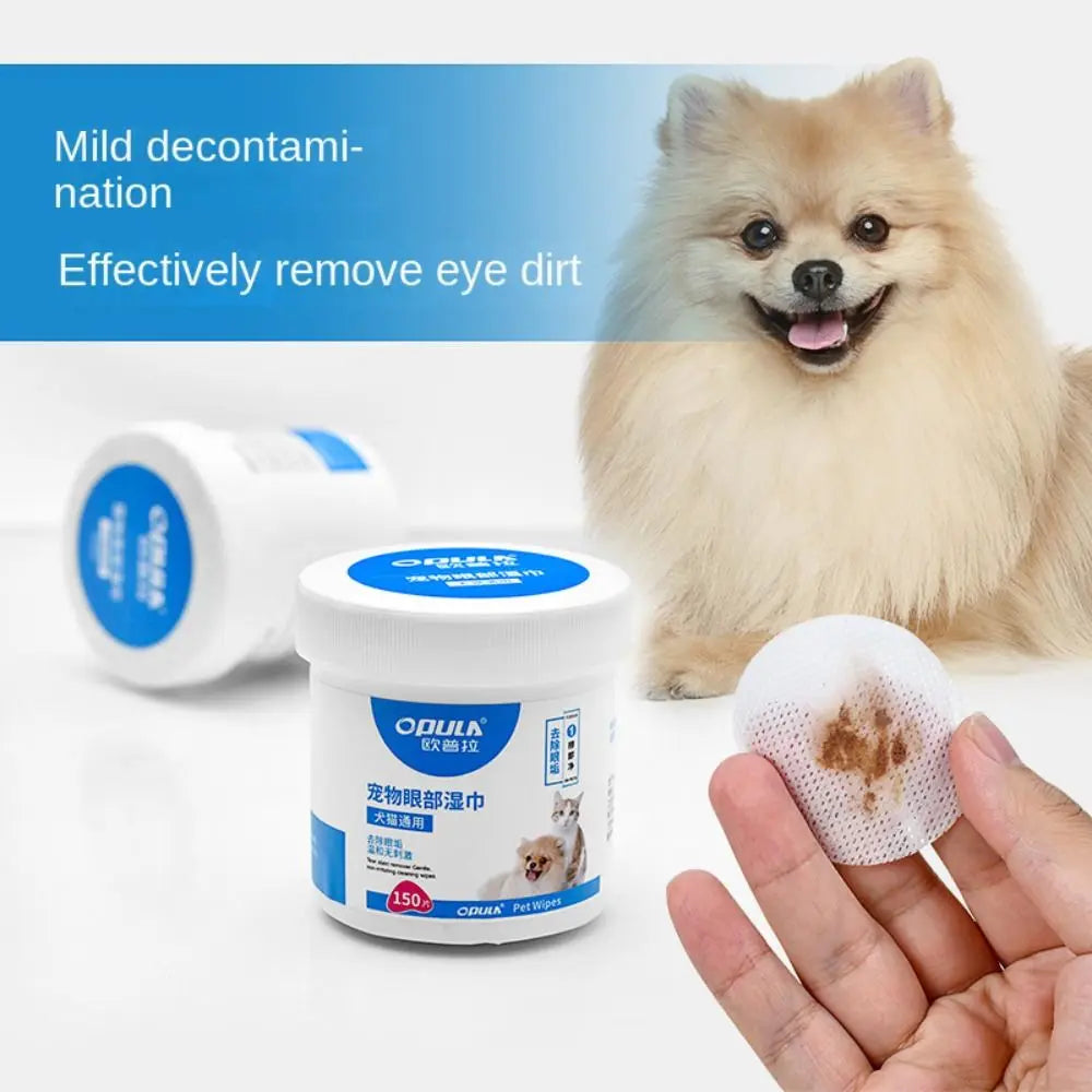 The AeroWipe™ 150-Count Pet Eye & Ear Cleaning Wipes