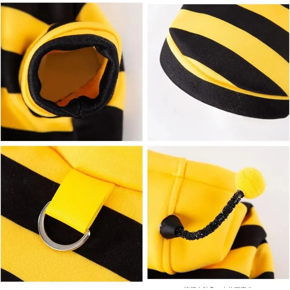The AeroBee™ Halloween Bee Costume Hoodie — Warm Cosplay Outfit for Dogs & Cats