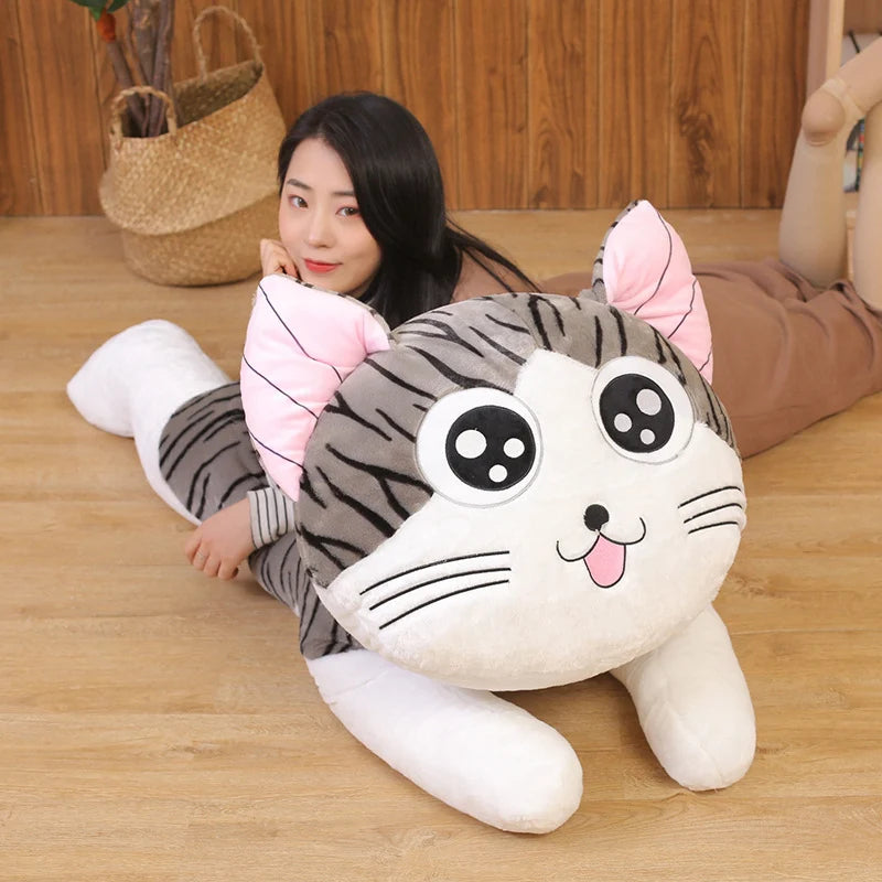 The AeroSnooze™ Kawaii Cheese Cat Plush Pillow | 4 Sizes | 40–80cm