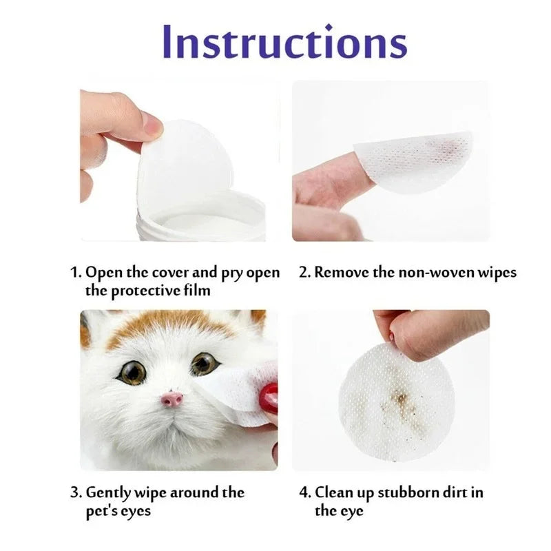 The AeroWipe™ 130-Count Pet Eye & Ear Cleaning Wipes