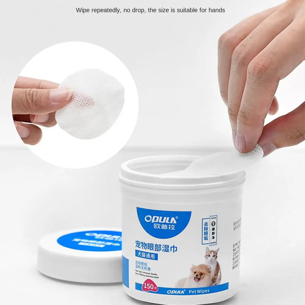 The AeroWipe™ 150-Count Pet Eye & Ear Cleaning Wipes