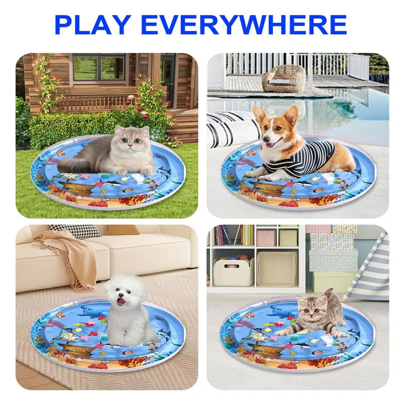 The AeroSplash™ Sea Ocean Sensory Water Cooling Mat | Cats & Dogs