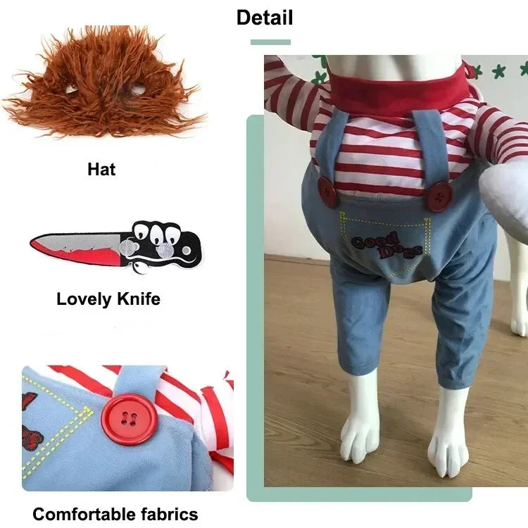 The AeroHalloween™ 3-Piece Pet Transformation Costume — Halloween Dagger Dress for Dogs & Cats