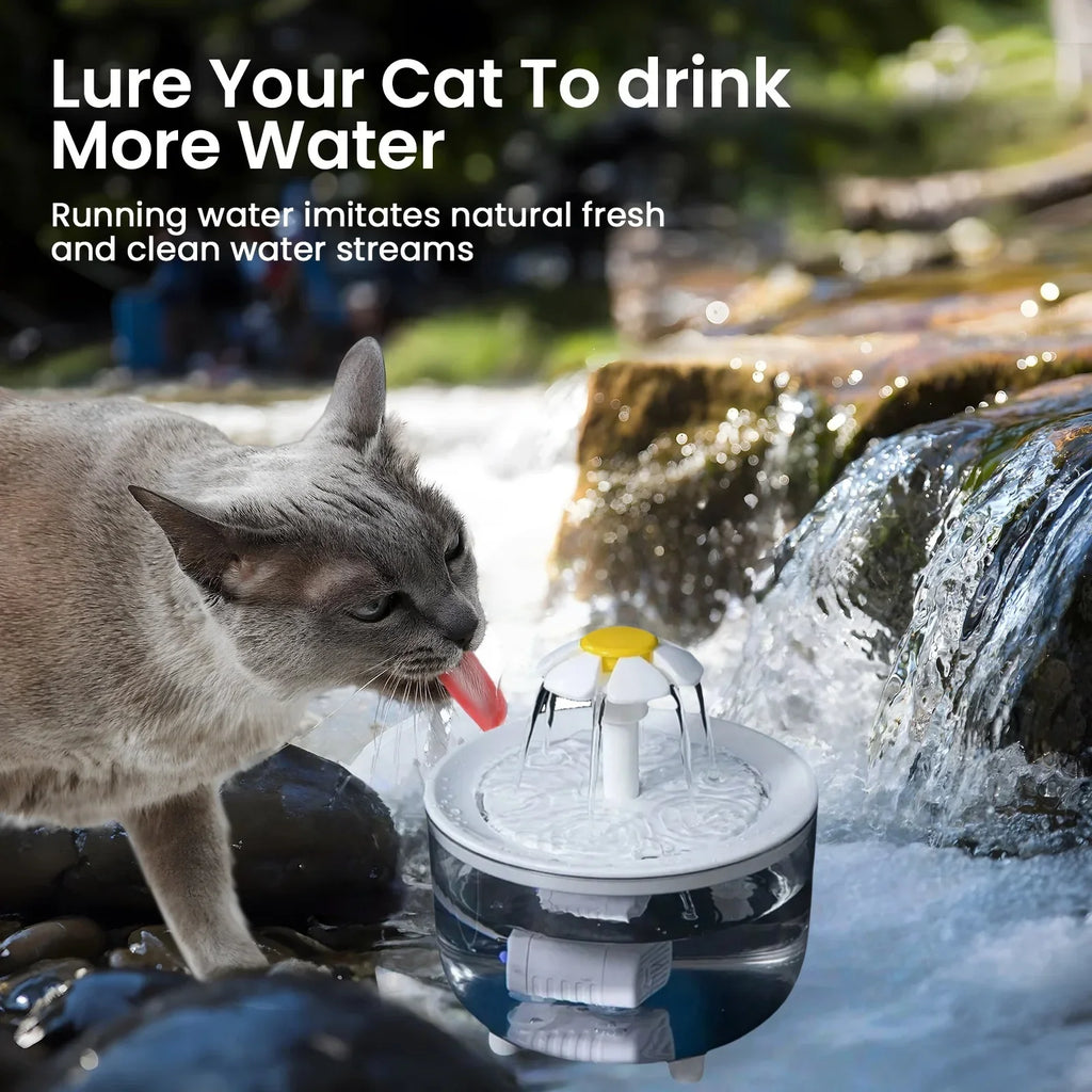 The AeroSip™ 1.2L/ 40.58 oz -  USB Pet Water Fountain — Includes 4 Free Filters