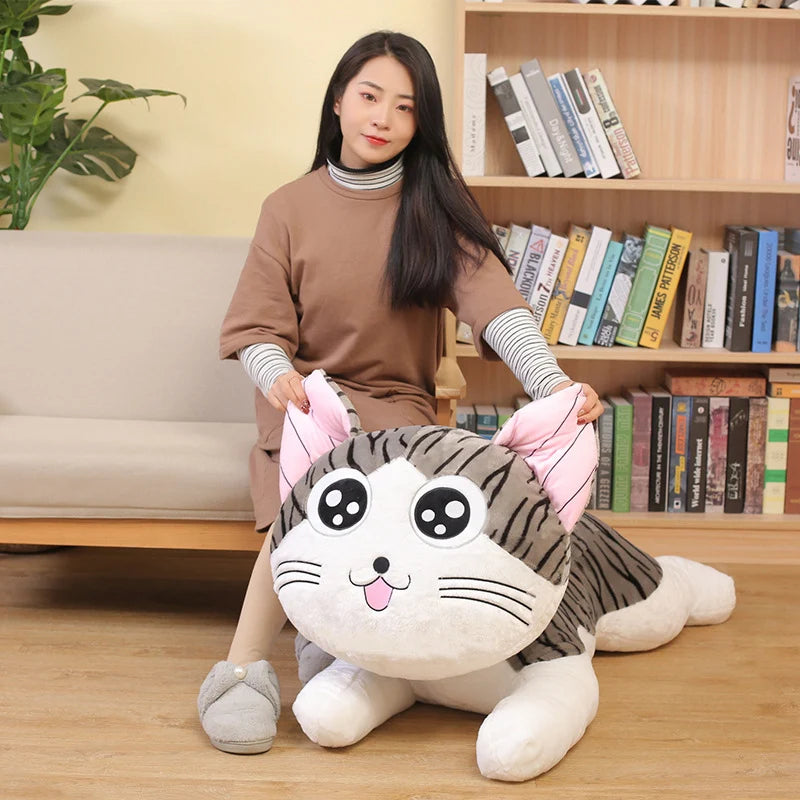 The AeroSnooze™ Kawaii Cheese Cat Plush Pillow | 4 Sizes | 40–80cm