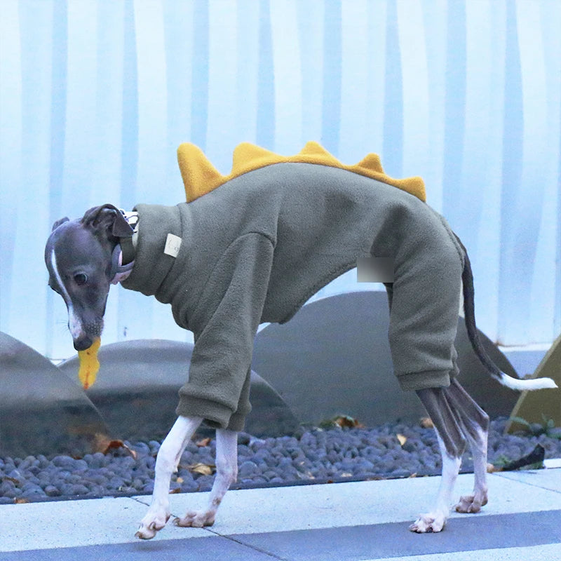 The AeroRex™ Greyhound, Italian Greyhound, Whippet & Afghan Hound Dinosaur Turtleneck Coat