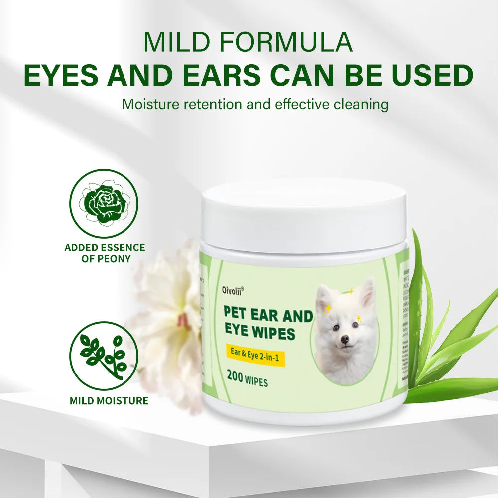 The AeroClean™ Pet Ear Wipes — Gentle Daily Ear Care for Dogs & Cats