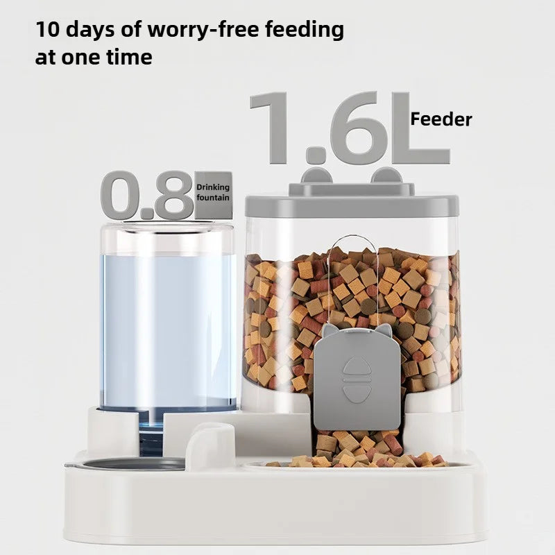 The AeroFeast™ Gravity-Powered Automatic Pet Feeder & Water Dispenser