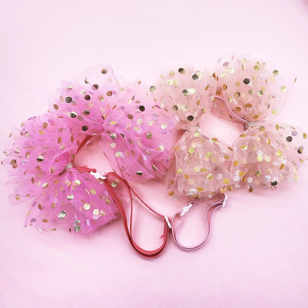 The AeroBow™ Large Lace Shining Dog Bows