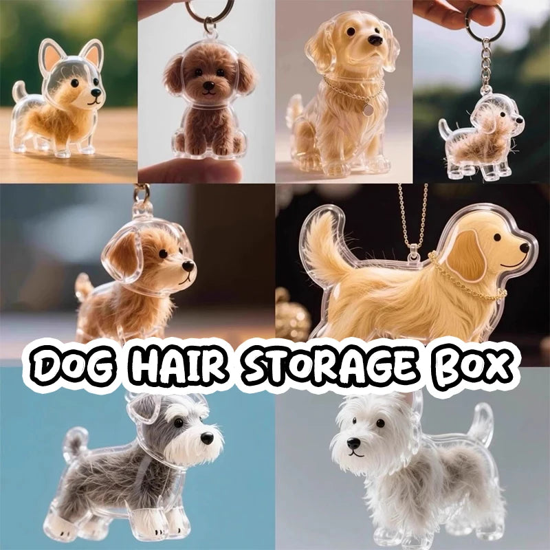 The PawVault™ Dog Hair Keepsake Clear Capsule Pendant — Pet Memorial Keychain
