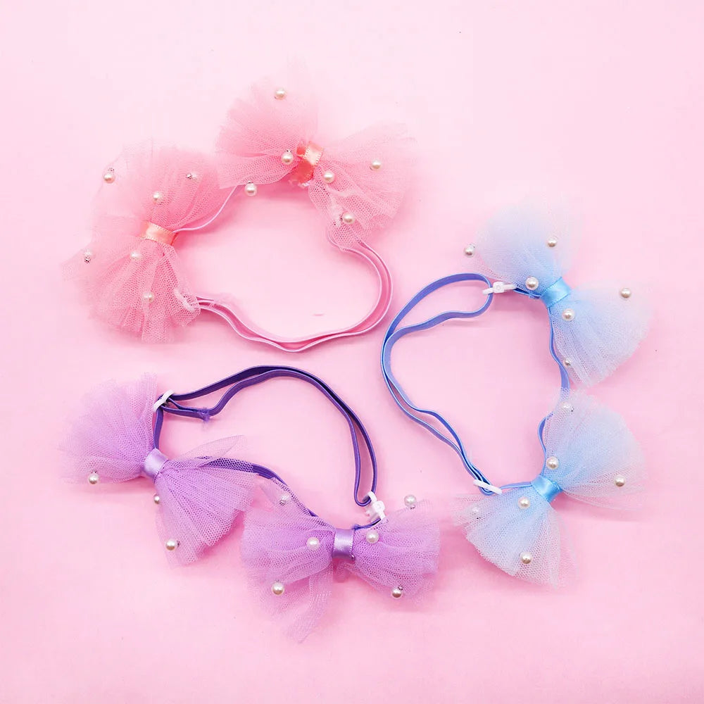 The AeroBow™ Pearl Lace Dog Bows