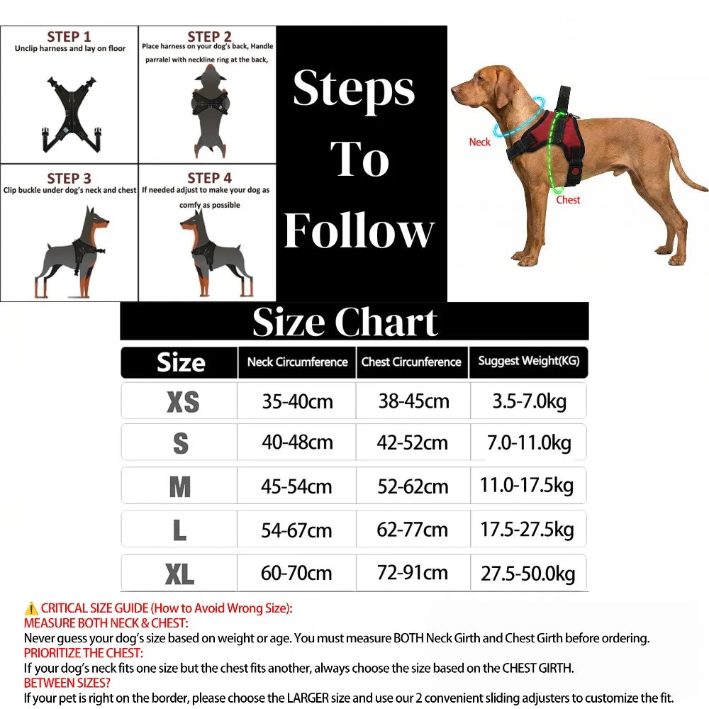 The AeroFit™ No Pull Reflective Dog Harness