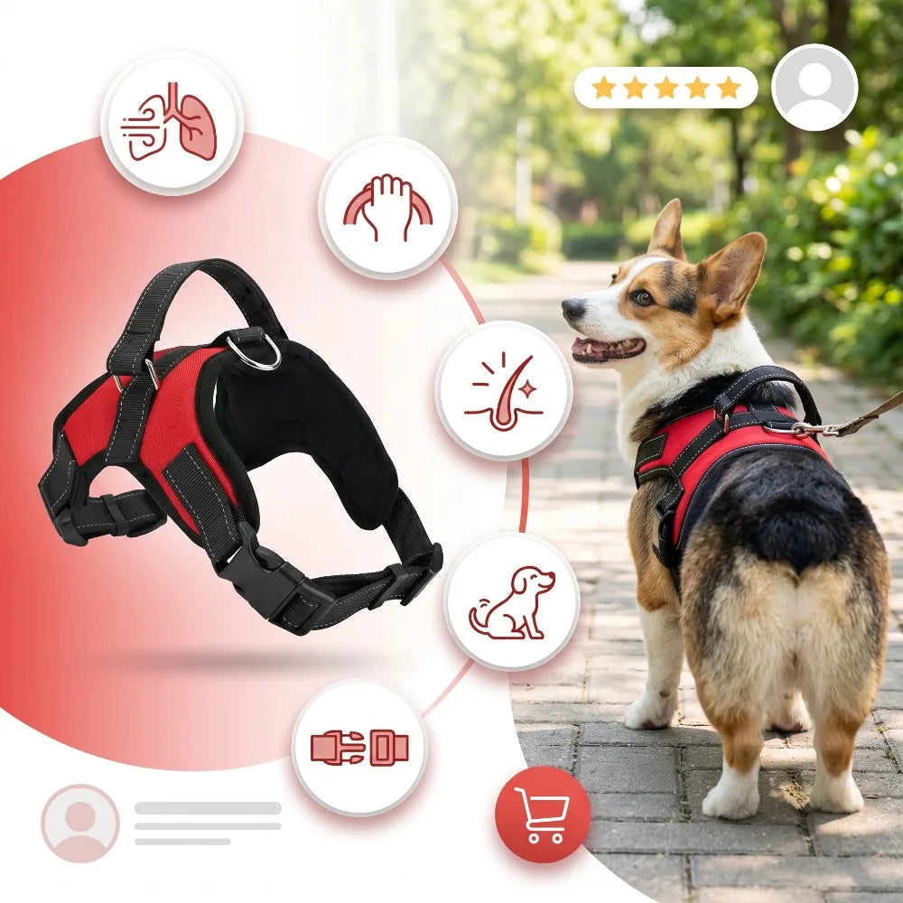 The AeroFit™ No Pull Reflective Dog Harness
