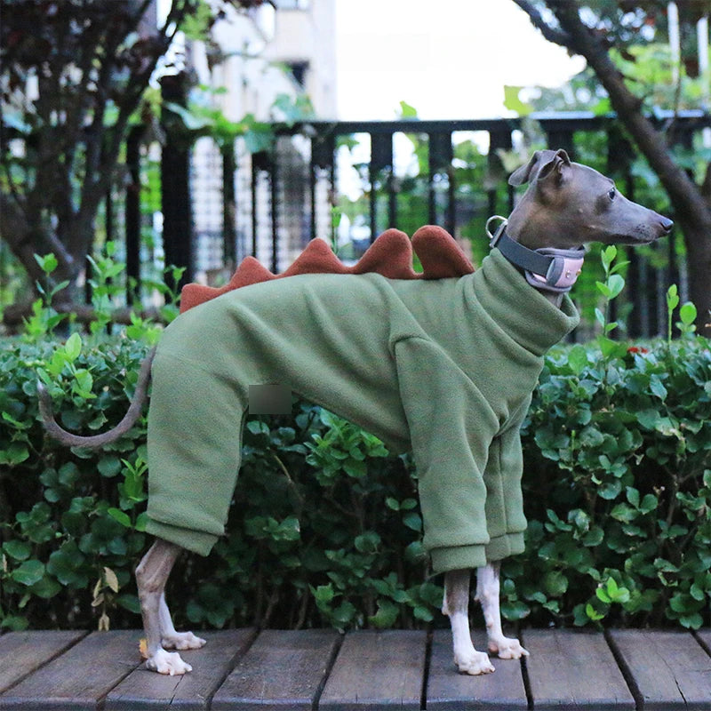 The AeroRex™ Greyhound, Italian Greyhound, Whippet & Afghan Hound Dinosaur Turtleneck Coat