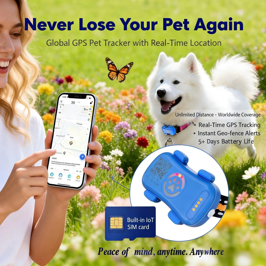 The AeroTrack™ GPS Pet Tracker for Dogs & Cats