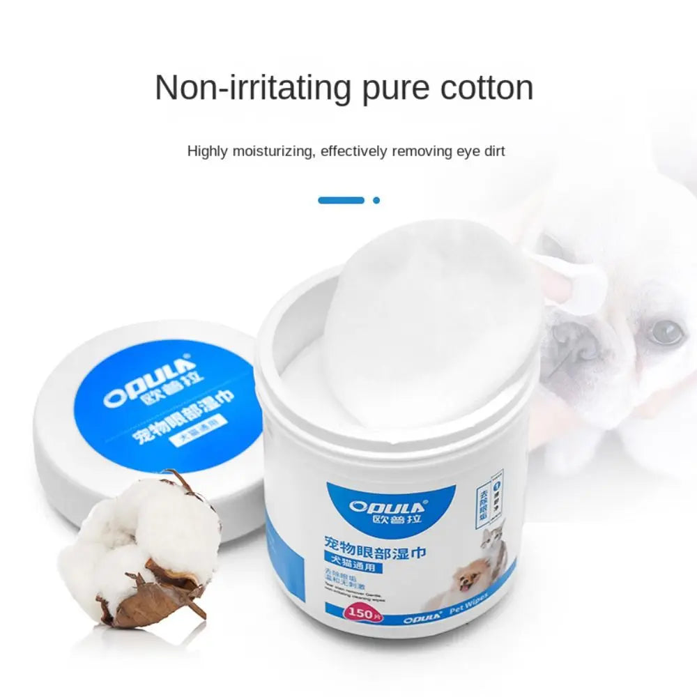The AeroWipe™ 150-Count Pet Eye & Ear Cleaning Wipes