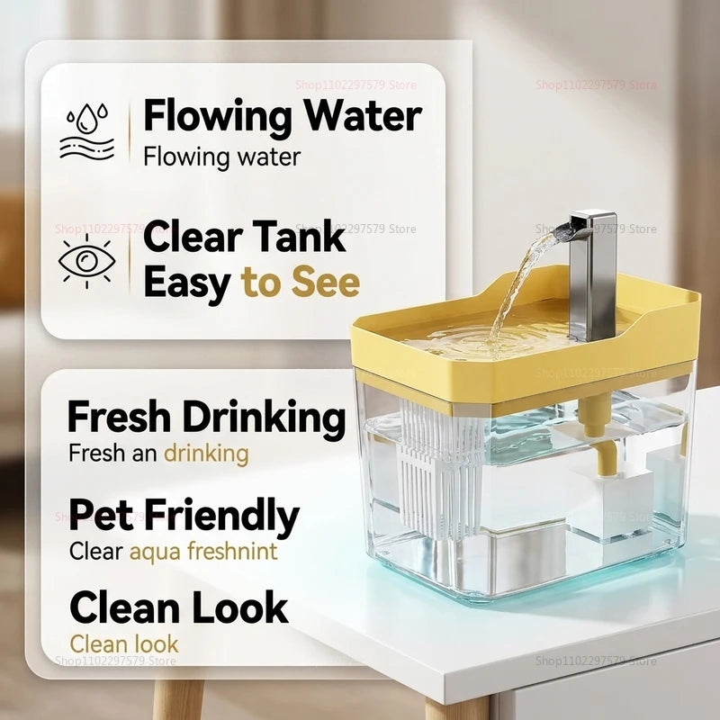 The AeroSpring™ 1.5L USB Pet Water Fountain — Quiet Circulation with Smart Filtration