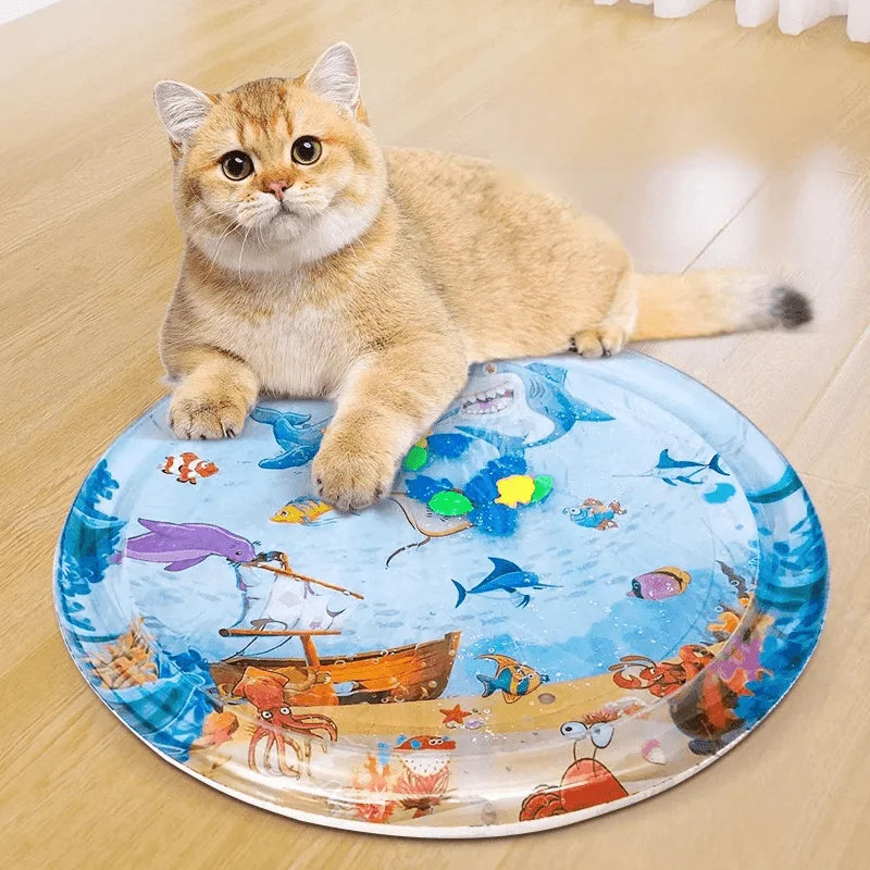 The AeroSplash™ Inflatable Sensory Water Play Mat | Cooling Summer Fun for Cats & Dogs