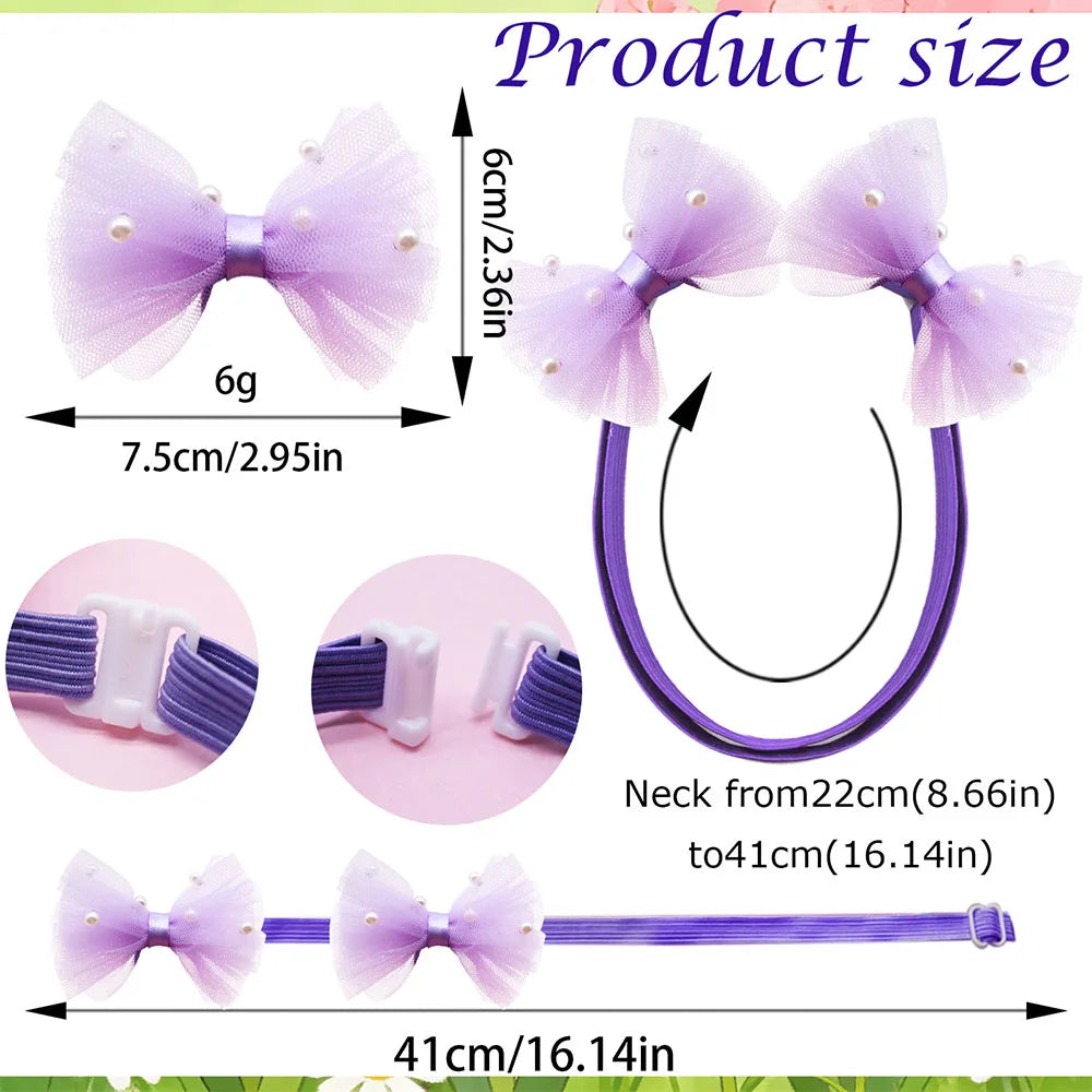 The AeroBow™ Pearl Lace Dog Bows