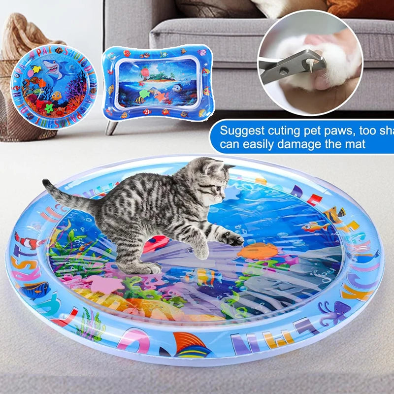 The AeroSplash™ Inflatable Sensory Water Play Mat | Cooling Summer Fun for Cats & Dogs
