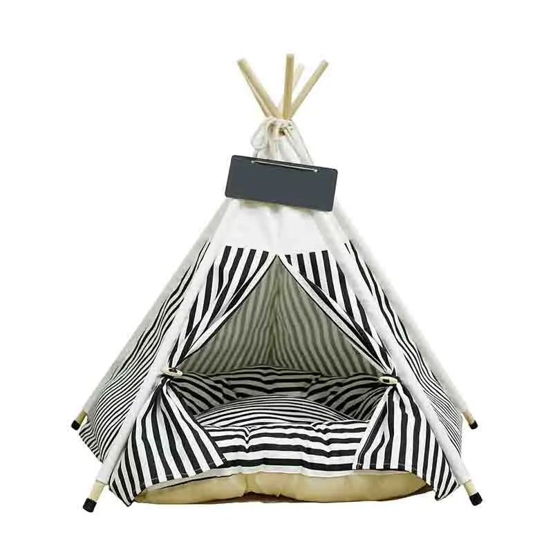 The AeroTeepee™ Pet Tent House with Thick Cushion for Dogs & Cats