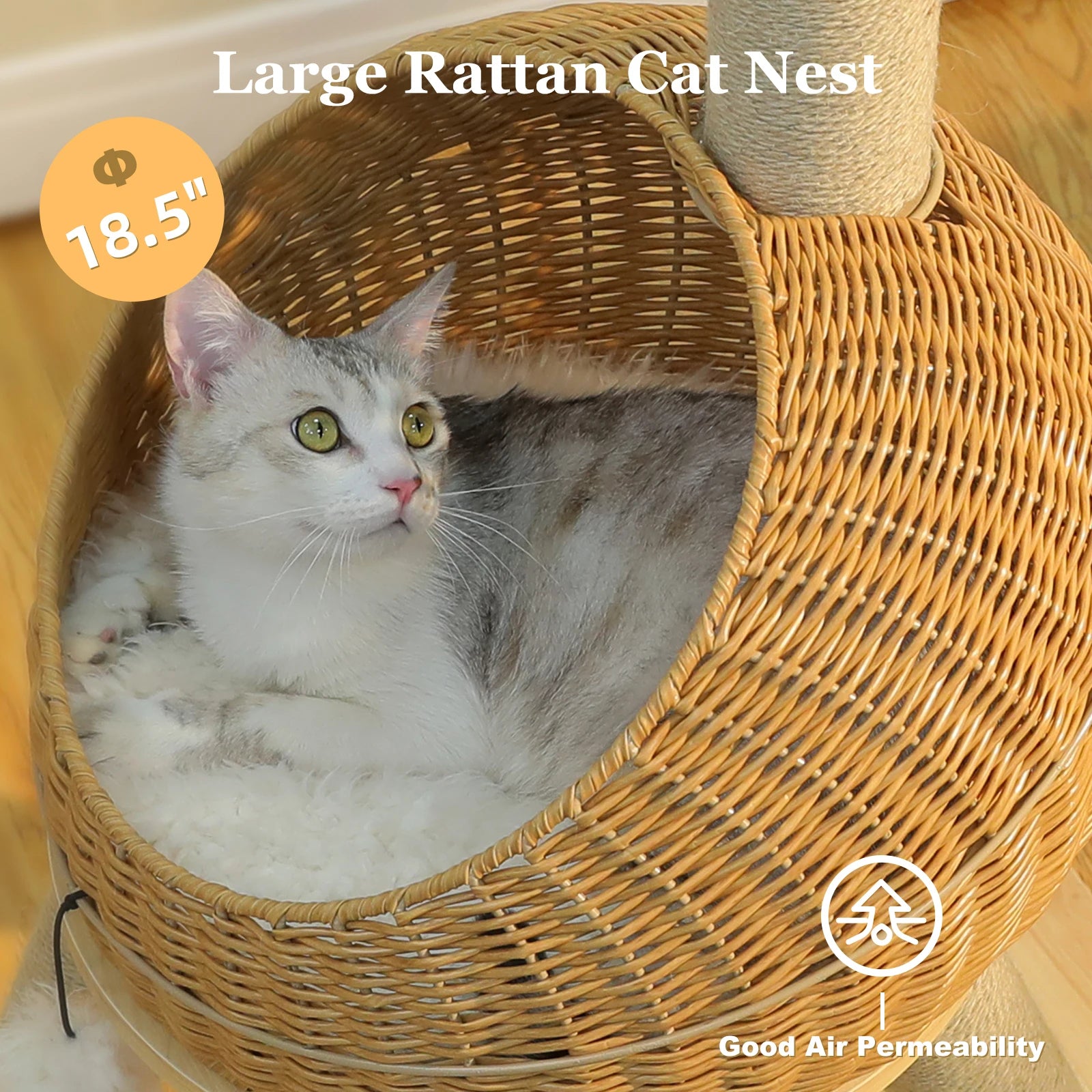 The AeroDino™ Cat Tree Tower with Sisal Scratching Post