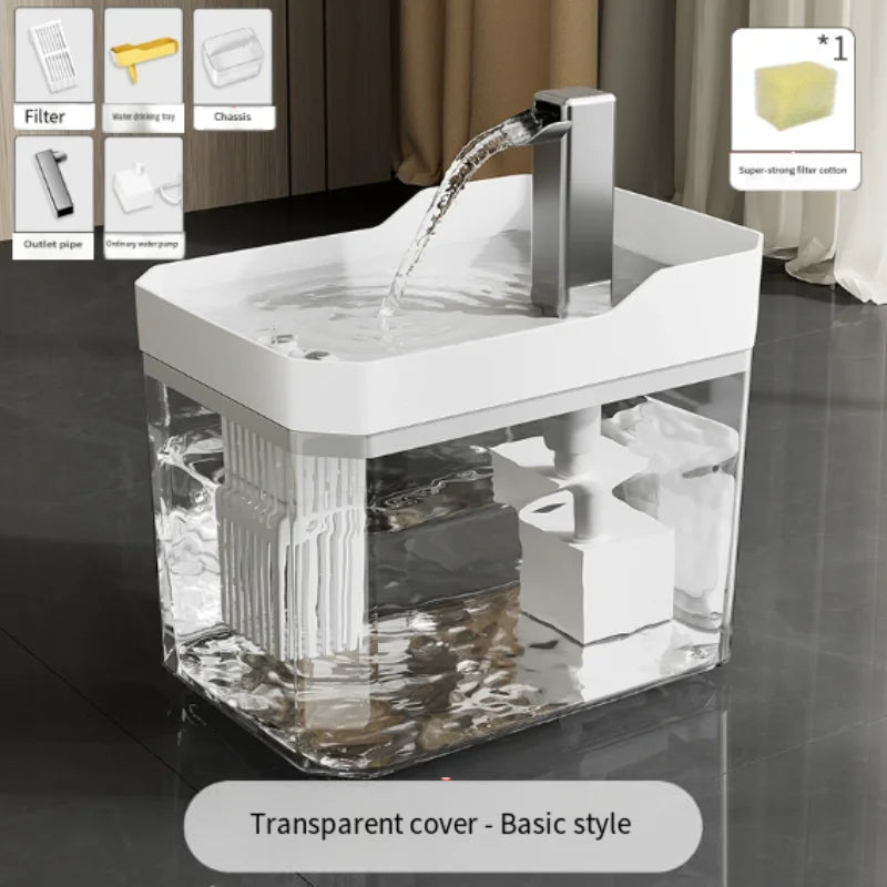 The AeroSpring™ 1.5L USB Pet Water Fountain — Quiet Circulation with Smart Filtration