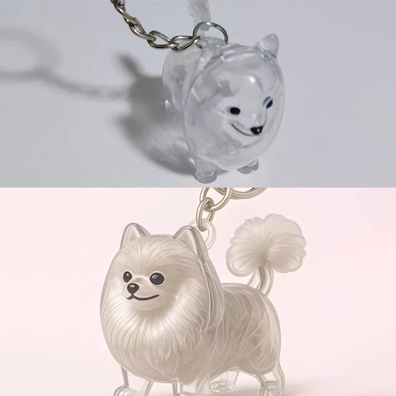 The PawVault™ Dog Hair Keepsake Clear Capsule Pendant — Pet Memorial Keychain
