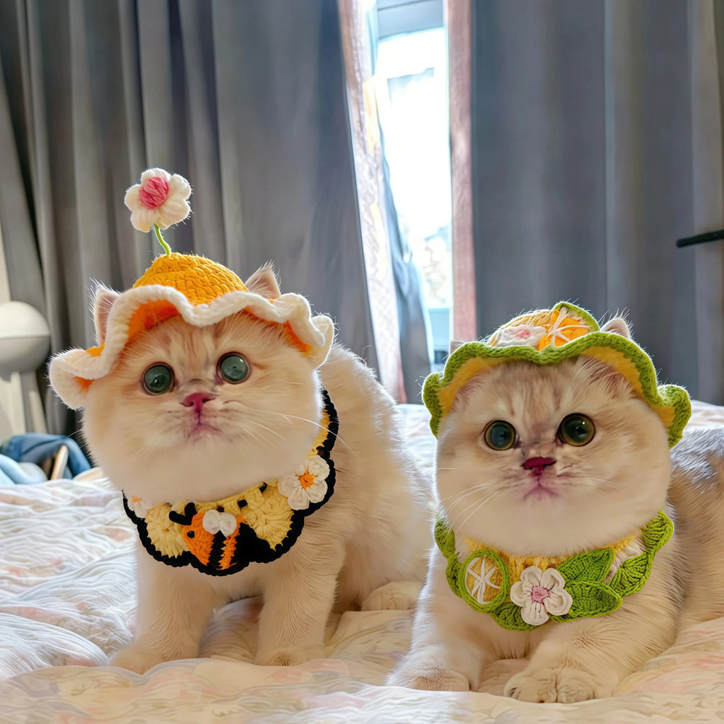 The AeroKnit™ Handmade Cat Hat & Scarf Cosplay Set