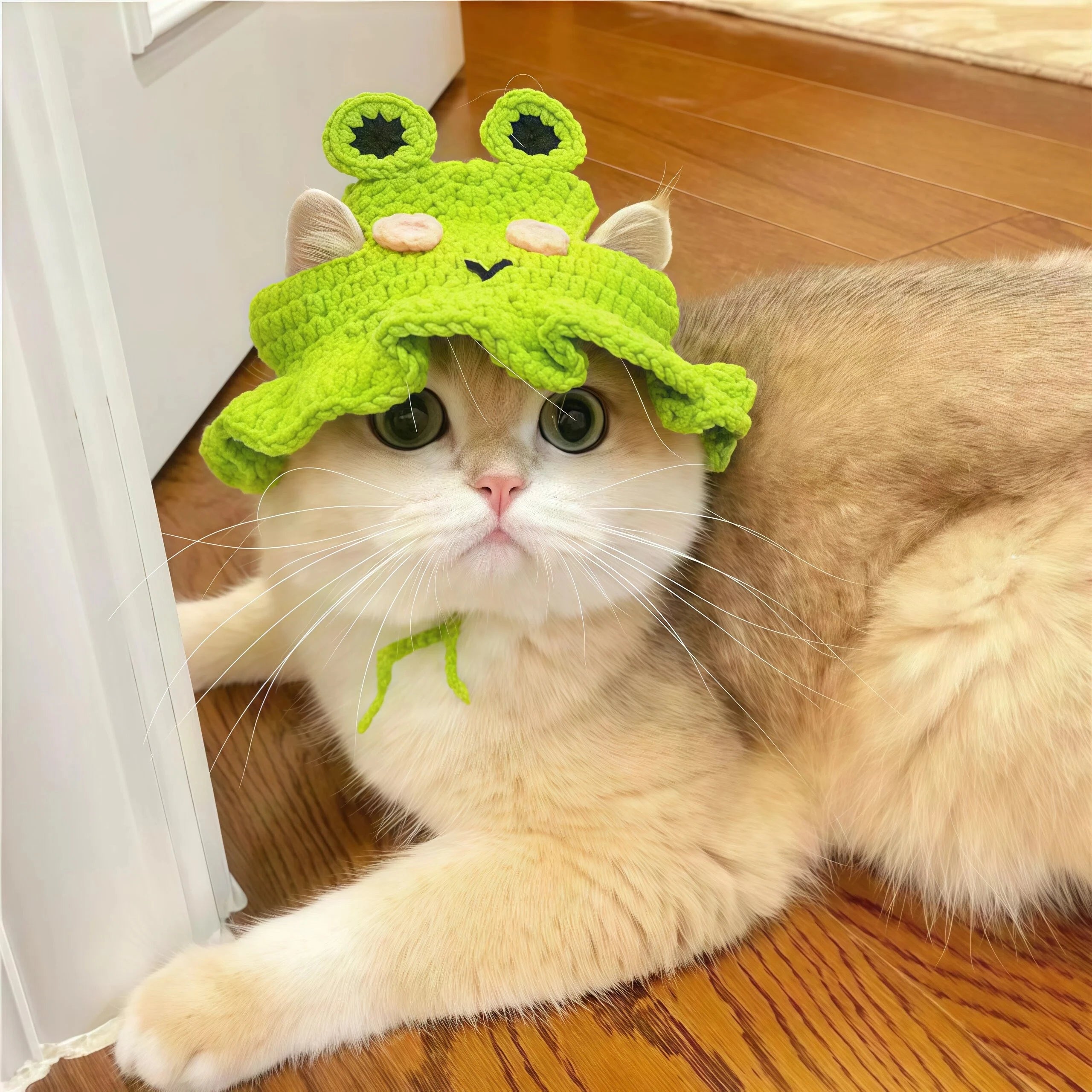 The AeroKnit™ Handmade Cat Hat & Scarf Cosplay Set